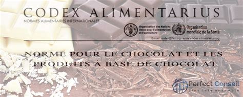 NORME POUR LE CHOCOLAT ET LES PRODUITS À BASE DE .